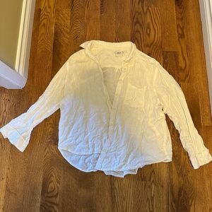 White Linen Button Up